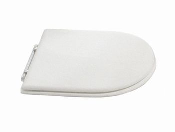 Сиденье с крышкой HATRIA DOLCEVITA YXXR01 с микролифтом цвет белый петли хром — фото 1, Сиденья для унитаза