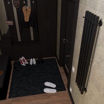 Полотенцесушитель электрический INARO ПРОФИЛЬНЫЙ 1200х240 правый, скр.монтаж, СНШ, черный матовый(RAL 9005), (Ferrum, 8 крючков), Маргроид Inaro-12024-1081-9005R — фото 2, Электрические полотенцесушители