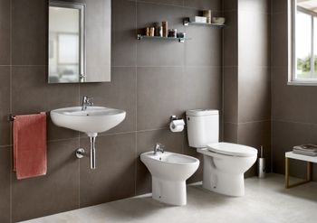 MITOS Унитаз-компакт, косой выпуск, 2-х режимная арматура, ROCA 734Q39A000 — фото 3, Унитазы