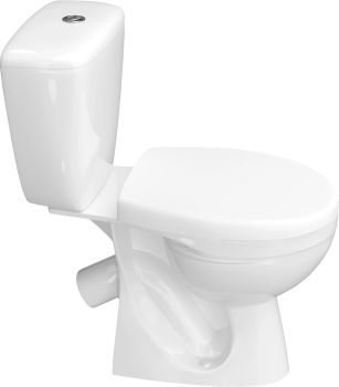 Унитаз-компакт КЕРАМИН ФЕСТ ЖС двухрежимный, сиденье дюропласт CDB00030929 (4810531150923) — фото 1, Напольные унитазы