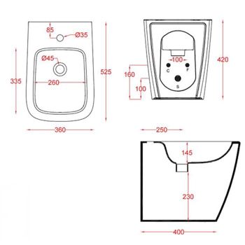 Биде Artceram A16 напольное с одним отверстием цвет cocoa ASB002 39 00 — фото 1, Биде напольные