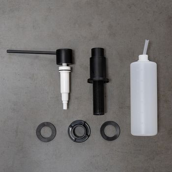 Expert Дозатор для жидких моющих средств, врезной, черный, LM, LM8203BL — фото 3, Дозаторы для кухонных моек