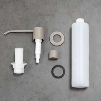 Expert Дозатор для мойки в цвет мойки и смесителя, грей, LM, LM8201PGR — фото 3, Дозаторы для кухонных моек