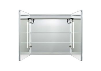 Шкаф зеркало для ванной с подсветкой Aquatek AQ7804-MLC, прямоугольное, сенсорное управление, 800*700*133 — фото 3, Зеркальные шкафы в ванную