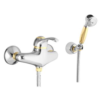 Смеситель для душа Webert Aurora AU870101017, хром/золото — фото 1, Смеситель для душа