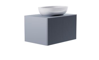 Товар: Тумба М-40 80см 1ящ NCS S 3005-R80B мат./волна, раковина Атрия бел гл, столешница Solid в цвете 4631177714788 - фото 3 Тумба М-40 80см 1ящ NCS S 3005-R80B мат./волна, раковина Атрия бел гл, столешница Solid в цвете 4631177714788 — фото 3, Тумбы с раковиной