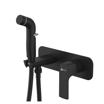 Ursus Смеситель для биде, гигиен.душ встраиваемый держ.на теле, р/ОД, черный, LM, LM7220BL — фото 1, Смесители для биде