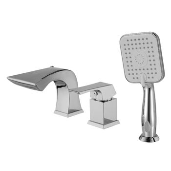 Unit Смеситель на борт ванны, на борт 3отв. с изливом 127мм, р/ОД, хром, LM, LM4545C — фото 1, Смесители на борт ванны