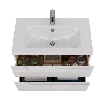 Товар: Тумба Lemark MIANO 80 см под 1 раковину, подвесная, 2 ящика, цвет корпуса, фасада: Белый глянец LM06M80T - фото 2 Тумба Lemark MIANO 80 см под 1 раковину, подвесная, 2 ящика, цвет корпуса, фасада: Белый глянец LM06M80T — фото 2, Тумбы под раковину