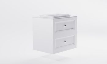 Товар: Тумба Классик 80 с 2ящ белый мат. с раковиной Ретро бел гл. и столешницей Solid бел гл. 4631177714337 - фото 3 Тумба Классик 80 с 2ящ белый мат. с раковиной Ретро бел гл. и столешницей Solid бел гл. 4631177714337 — фото 3, Тумбы с раковиной