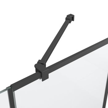 Шторка на ванну стеклянная D&K Matrix DG1109025, 140*90, черный — фото 4, Шторки на ванну