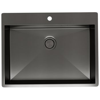 Кухонная мойка Reflexion Iseo RX2265BL оружейная сталь — фото 306, Кухонные мойки