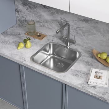 Кухонная мойка Reflexion Iseo RX2265BL оружейная сталь — фото 376, Кухонные мойки