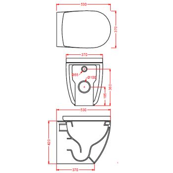 Унитаз Artceram File 2.0 приставной безободковый цвет cocoa FLV005 39 00 — фото 1, Приставные унитазы