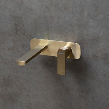 Ursus Смеситель для умывальника встраиваемый, матовое золото, LM, LM7226BG — фото 3, Смесители для раковины