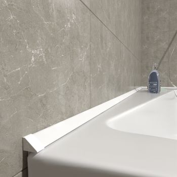 Бордюр для ванны и душевого поддона KDP 1950х20x27, цвет белый, Altasan KDP195 — фото 4, Аксессуары для ванной