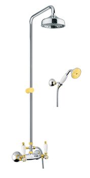 Душевая система Fiore COLONIALE 02CO0620, хром/золото — фото 1, Душевые системы