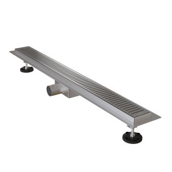 Лоток душевой, горизонтальный выпуск, комбинированный затвор, перфорированная решетка, 800мм, хром, IDDIS, (975A8SB10DZ) — фото 2, Трапы для душа