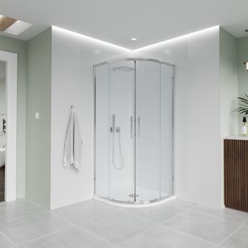 Душевой угол Veconi Evo 200 CH, 1000х900x1950, хром, прозрачное стекло E2-CH-10090-01-C9 — фото 1, Душевые уголки