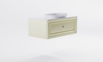 Товар: Тумба Шарм 90см 1ящ цв RAL1013 мат. с раковиной Шарм бел гл.и столешницей Solid бел гл. 4631177713477 - фото 4 Тумба Шарм 90см 1ящ цв RAL1013 мат. с раковиной Шарм бел гл.и столешницей Solid бел гл. 4631177713477 — фото 4, Тумбы с раковиной