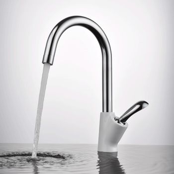 Смеситель для кухни D&K Venice DA1032456, белый — фото 1, Смесители для кухни