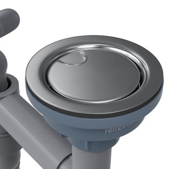 Кухонная мойка Reflexion Iseo RX2265BL оружейная сталь — фото 91, Кухонные мойки