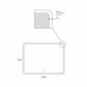 BOND M39ZE-10080 Зеркало прямоугольное 100х80см с LED подсветкой и сенсорным диммером — фото 28, Зеркала в ванную комнату