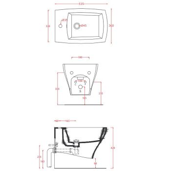 Биде Artceram Jazz подвесной с одним отверстием цвет белый матовый JZB001 05 00 — фото 1, Биде подвесные