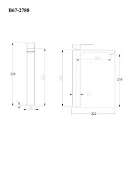 BOND Smart B67-2788 Смеситель однорычажный без донного клапана для раковины — фото 24, Смесители для раковины