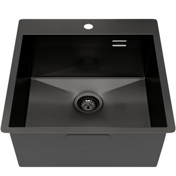 Кухонная мойка Reflexion Iseo RX2265BL оружейная сталь — фото 233, Кухонные мойки