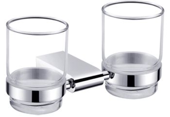 Стакан двойной стекло 51003 — фото 1, Стаканы для зубных щеток