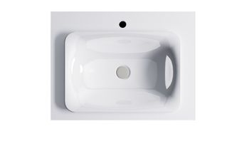 Тумба Классик 80 с 1ящ RAL1013 мат. с раковиной Ретро бел гл. и столешницей Solid бел гл. 4631177714078 — фото 6, Тумбы с раковиной