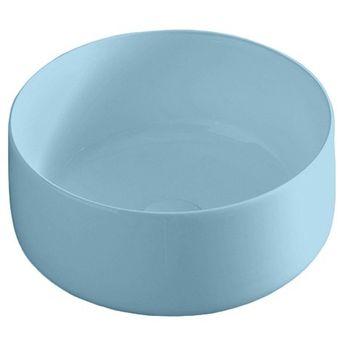 Раковина Artceram Cognac Quadro накладная без отверстий цвет blue COL004 32 00 — фото 2, Раковины накладные