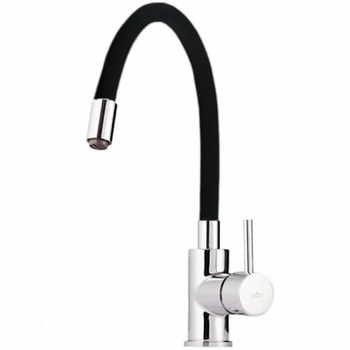 Смеситель для кухни Webert Viper VP920602564, черный/хром — фото 1, Смесители для кухни