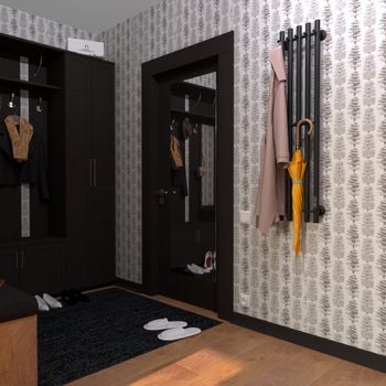 Полотенцесушитель электрический INARO 1200х240 правый, скр.монтаж, СНШ, черный матовый(RAL 9005), (Ferrum, 8 крючков), Маргроид Inaro-12024-1049-9005R — фото 1, Электрические полотенцесушители