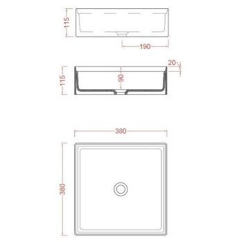 Раковина Artceram Scalino накладная без отверстий цвет белый матовый SCL001 05 00 — фото 3, Раковины накладные