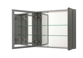 Шкаф зеркало для ванной Aquatek AQ7808-MC прямоугольное, 762*660*134 — фото 5, Зеркальные шкафы в ванную