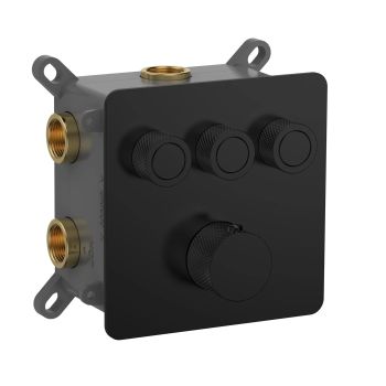 Смеситель с термостатом встраиваемый на 3 потребителя комплект с монтажной частью AQM8812MB — фото 1, Смесители