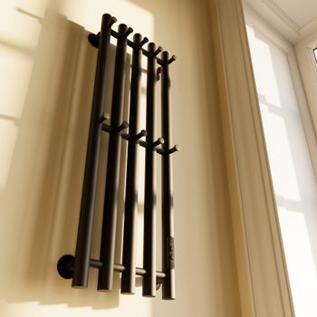 Товар: Полотенцесушитель электрический INARO 800х240 правый, скр.монтаж, СНШ, черный матовый(RAL 9005), (Ferrum, 10 крючков), Маргроид Inaro-8024-1049-9005R - фото 3 Полотенцесушитель электрический INARO 800х240 правый, скр.монтаж, СНШ, черный матовый(RAL 9005), (Ferrum, 10 крючков), Маргроид Inaro-8024-1049-9005R — фото 3, Электрические полотенцесушители