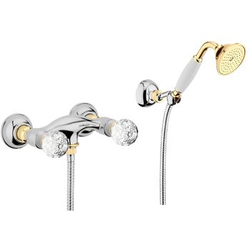 Смеситель для душа Webert Karenina KA760101017, хром/золото — фото 1, Смеситель для душа