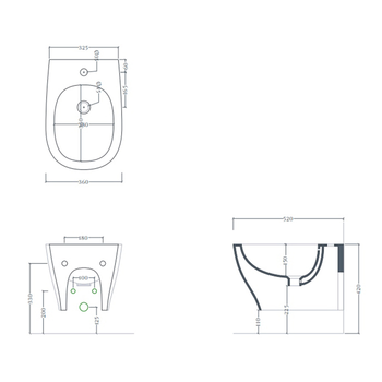 Биде Artceram File 2.0 подвесное с одним отверстием цвет белый TEB004 01 00 — фото 4, Биде подвесные