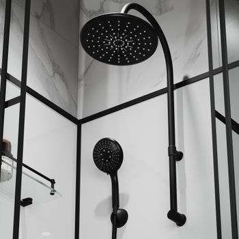 Душевая кабина Niagara Standart ST90/15QR/KL/BKT (90х90х225) низкий поддон(15см),черный,стекло прозрачное,3 места — фото 9, Душевые кабины