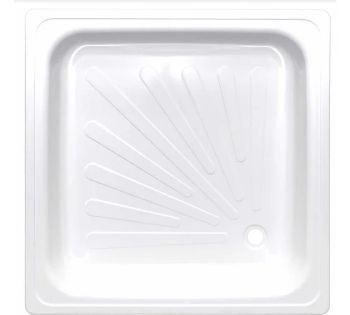 ANTIKA Поддон душевой стальной эмалированный 70х70х15 см., слив D-52мм. APS-70101 — фото 1, Душевые поддоны