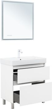 Тумба с раковиной Aquanet Nova Lite 2.0 75 напольная цв. белый глянец 00348195 — фото 8, Тумбы с раковиной