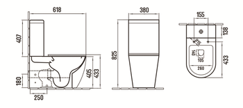 Унитаз напольный Ceramalux 2166 ХМВ 2166ХМВ — фото 1, Напольные унитазы