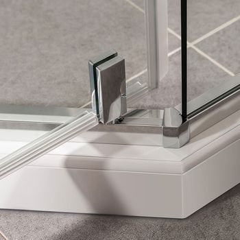 Душевой уголок Slim-U VSP-2SU900CL, 900*900, хром, стекло прозрачное — фото 1, Душевые уголки