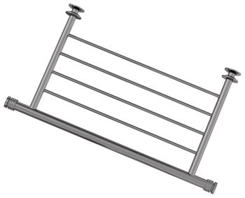 Полка прямая Полка Сунержа прямая 4П / L 370 Чёрный хром 01-2012-4370 — фото 2, Полки для полотенец