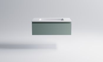 Нижний шкаф Альфа 90 с 1 ящиком зеленый (NCS S 3005-B80G матовый) + Раковина "Альфа 90" 03060006ncss3005-b80g+04010008 — фото 2, Тумбы с раковиной