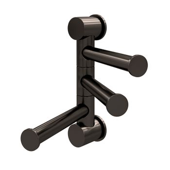 K-1053GUN METAL Держатель полотенец тройной K-1053GM — фото 1, Держатели для душа