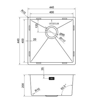 Кухонная мойка Reflexion Iseo RX2265BL оружейная сталь — фото 109, Кухонные мойки